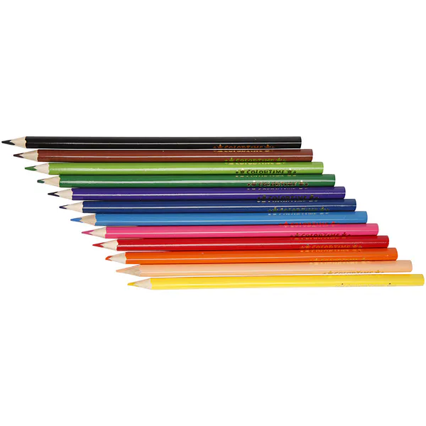 Hovedbilde Fargeblyanter tynne 12pk
