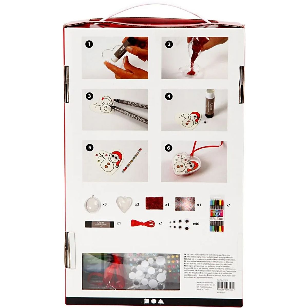 Julekuler til dekorasjon - 5pk